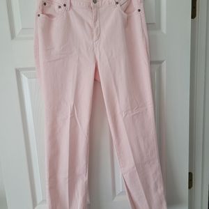 NYDJ Sheri Ankle Light Pink Jeans Size 10